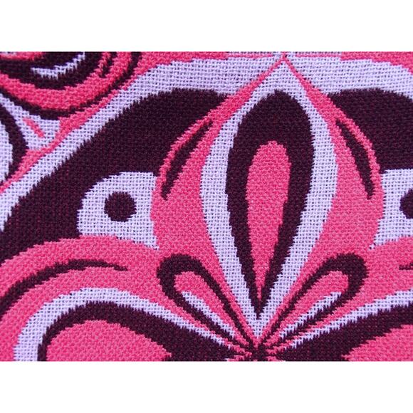 NOS Vintage LARGE Medallion Italian Woven Fabric 1970s 98" x 117" - Picture 7 of 7